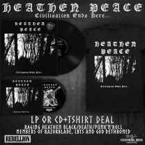 H E A T H E N  P E A C E -  LP OR CD + T-SHIRT DEAL PRE-ORDER 6 DEC